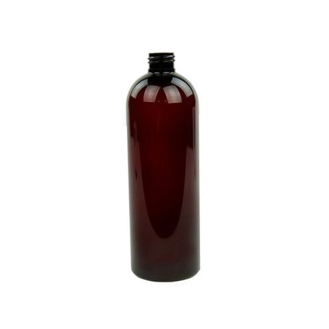 16oz Amber Cosmo PET Plastic Bottles - Set of 25