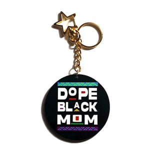 DOPE BLACK MOM in Colors Keychain