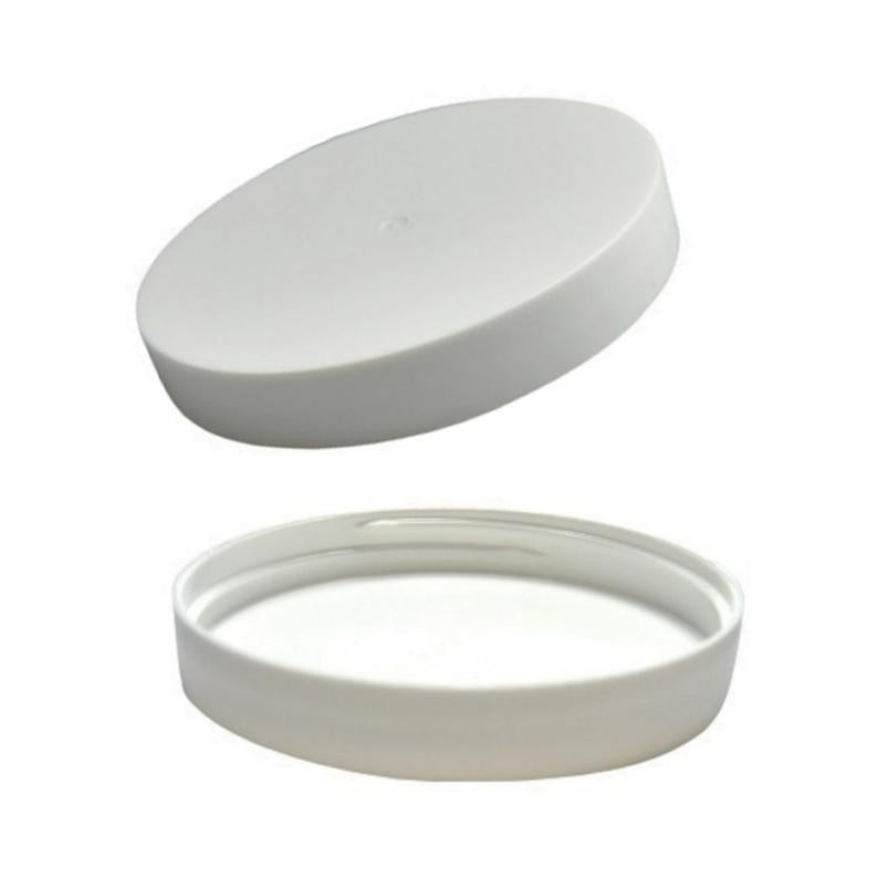 8oz White Lined Jar Caps - Cap Size: 70-400 - Set of 25