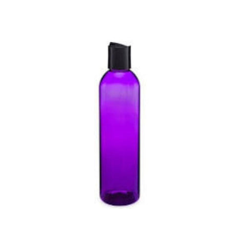8oz Purple Plastic Bottles with 24/410 Black Disc Dispensing Caps