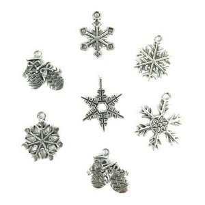 Snowflakes and Mitten Charms