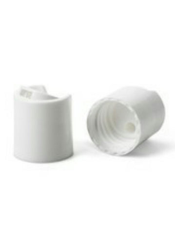 White Disc Dispensing Caps - Bottle Cap Size: 24-410 - Set of 25