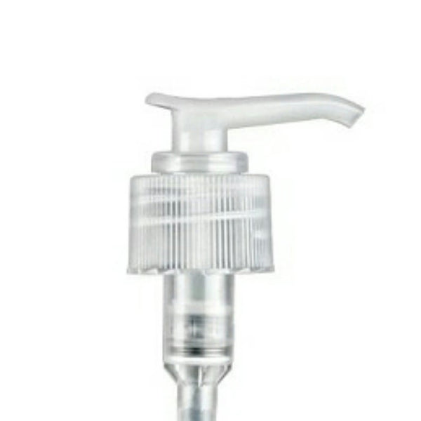 Natural Ribbed Lotion Pump - Bottle Cap Size: 24-410 - Set of 25