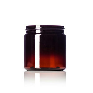 4oz Amber PET Single Wall Plastic Jars - Set of 25