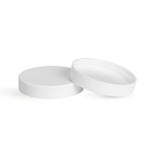 4oz White Unlined Jar Caps - Cap Size: 58-400 - Set of 25
