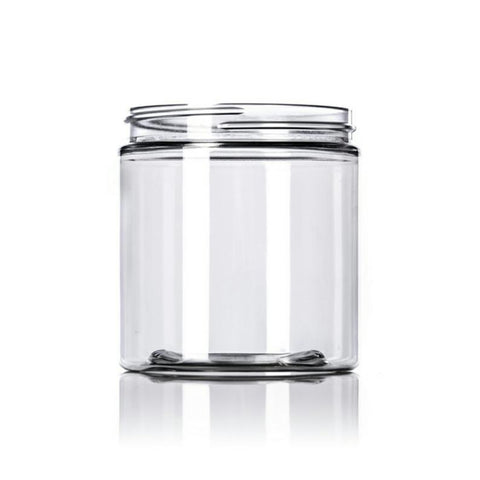 8oz Clear PET Single Wall Plastic Jars - Set of 25