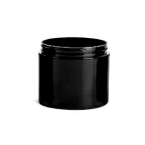 4oz Black PET Single Wall Plastic Jars - Set of 25