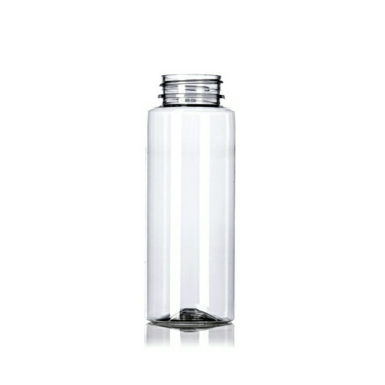 8oz Clear PET Plastic Cylinder Bottles - Set of 25