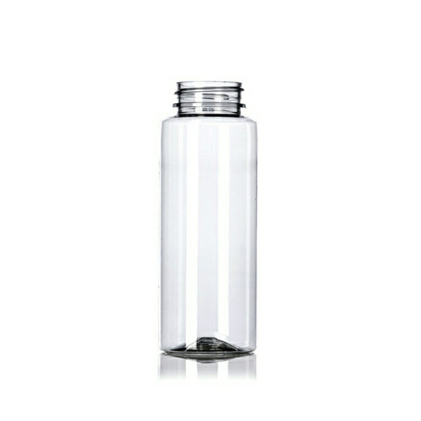 8oz Clear PET Plastic Cylinder Bottles - Set of 25