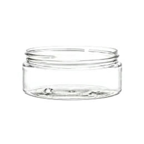 8oz Clear PET Low Profile Plastic Jars - Set of 25