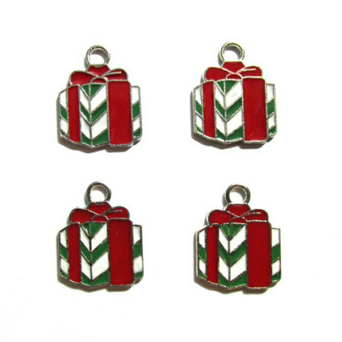 Christmas Stripe Gift Box Charms