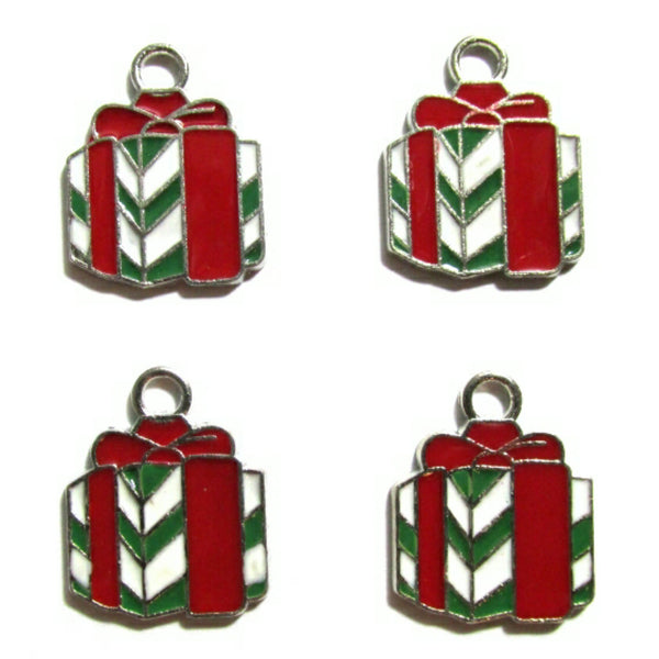 Christmas Stripe Gift Box Charms