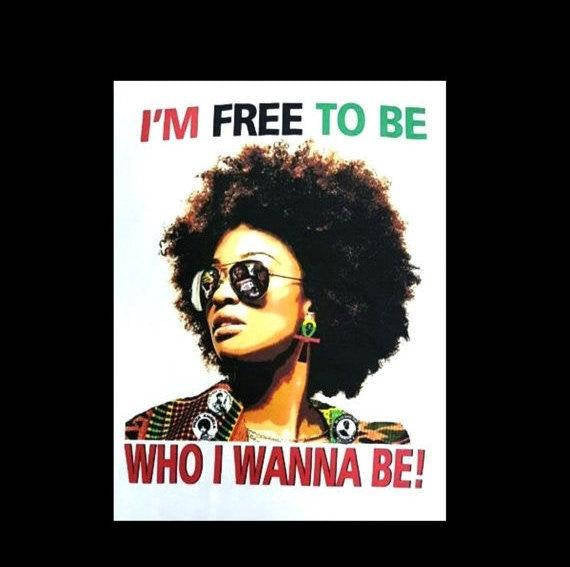 I am Free to Be Who I Wanna Be Fitted White Crew Neck Tshirt