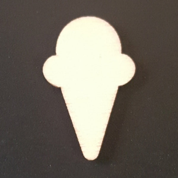 ICE CREAM CONE Unfinished Ready to Decorate Natural Wood Cutout