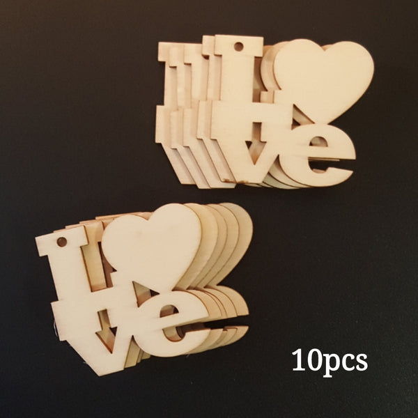LOVE Unfinished Ready to Decorate Natural Wood Cutout