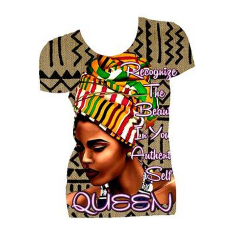 Beautiful Authentic Queen Fitted White Crew Neck Tshirt