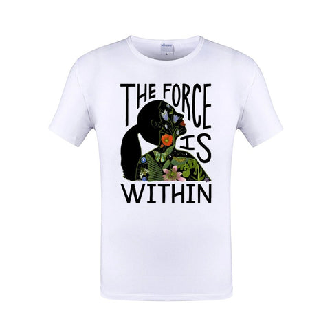 The Force is Within Crew Neck Unisex White Tshirt