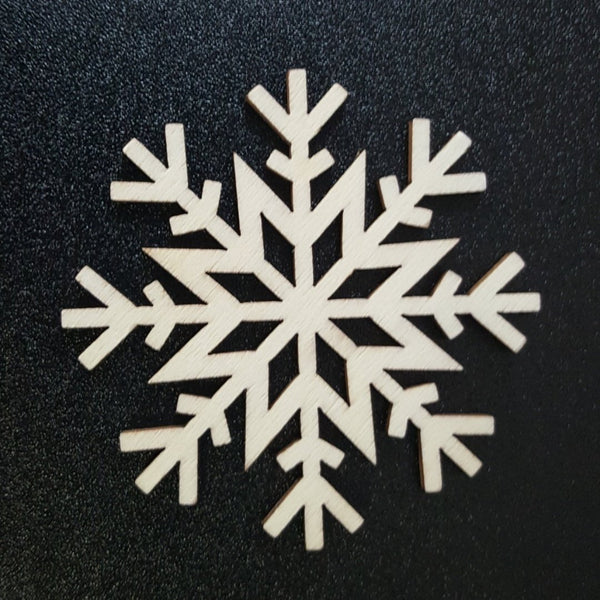 SNOWFLAKE Unfinished Ready to Decorate Natural Wood Cutout