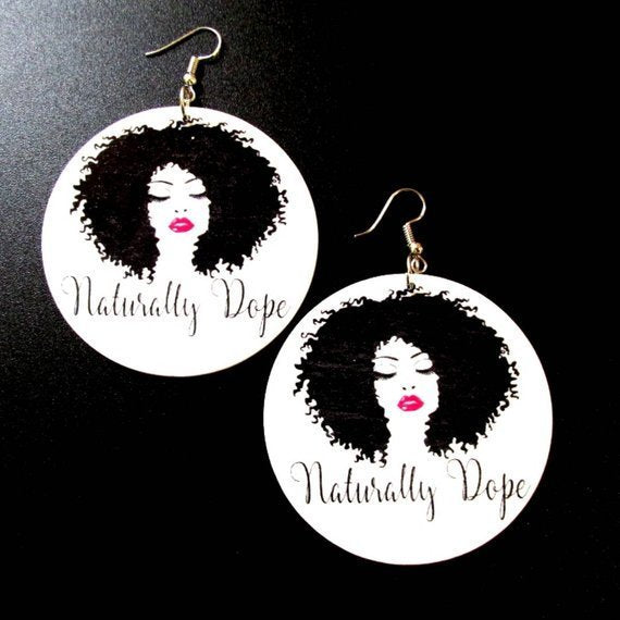 Naturally Dope Statement Dangle Wood Earrings