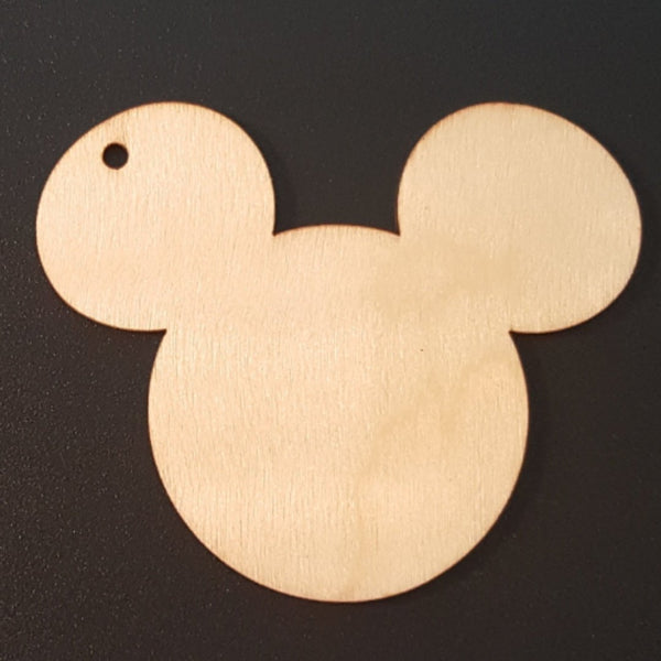 MICKEY MOUSE Unfinished Ready to Decorate Natural Wood Cutout