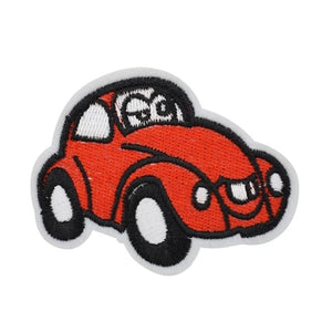 Red Bettle Car Iron-On Patch