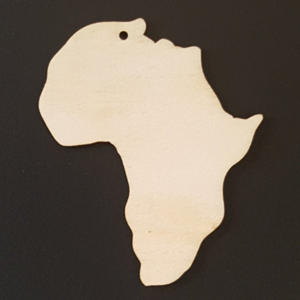 AFRICA Unfinished Ready to Decorate Natural Wood Cutout