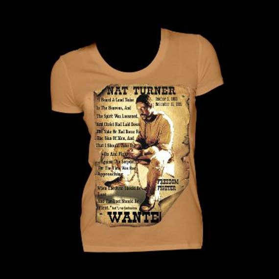 Nat Turner Light Brown Fitted Crew Neck Tshirt