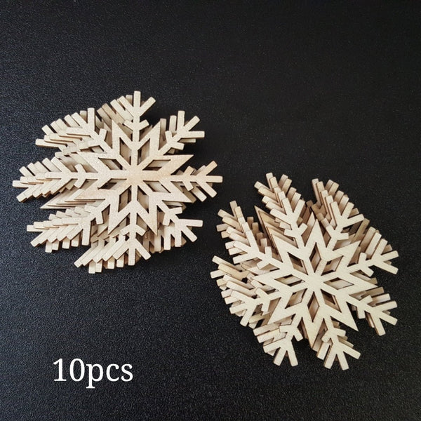 SNOWFLAKE Unfinished Ready to Decorate Natural Wood Cutout