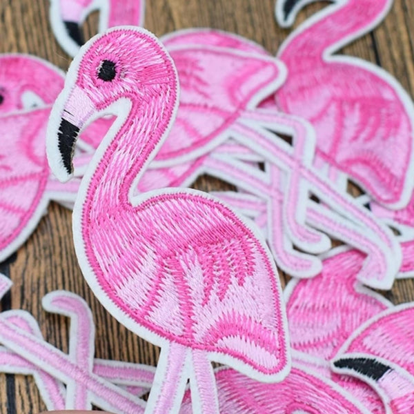 Pink Flamingo Iron-On Patch