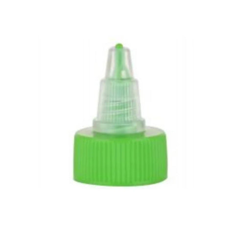 Lime Green Natural Twist Top Dispensing Caps - Bottle Cap Size: 24-410 - Set of 25