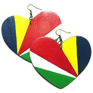 SEYCHELLES Africa HEART Multi-Color Fashion Jewelry Dangle Handmade Earrings