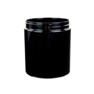 8oz Black PET Single Wall Plastic Jars - Set of 25