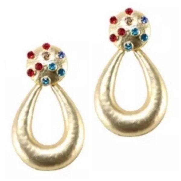 Sparkle Rhinestone Solid Teardrop Fashion Jewelry Earrings